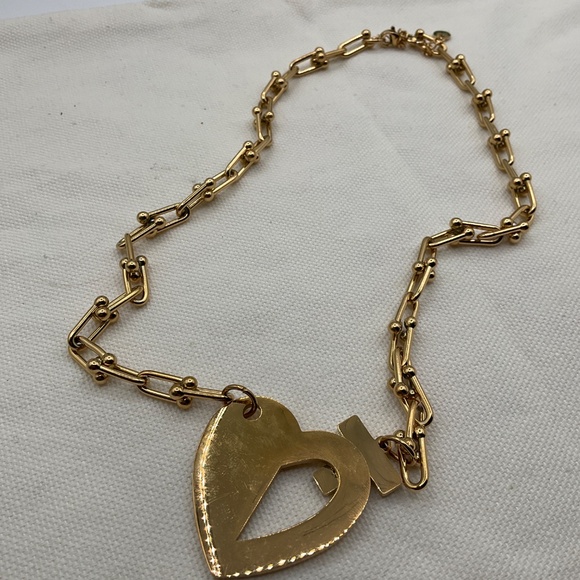 Tiffany style massive gold heart pendant - Picture 4 of 5
